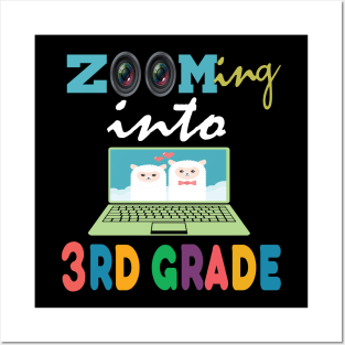 Zooming into 3rd grade..back to school virtual funny Posters and Art